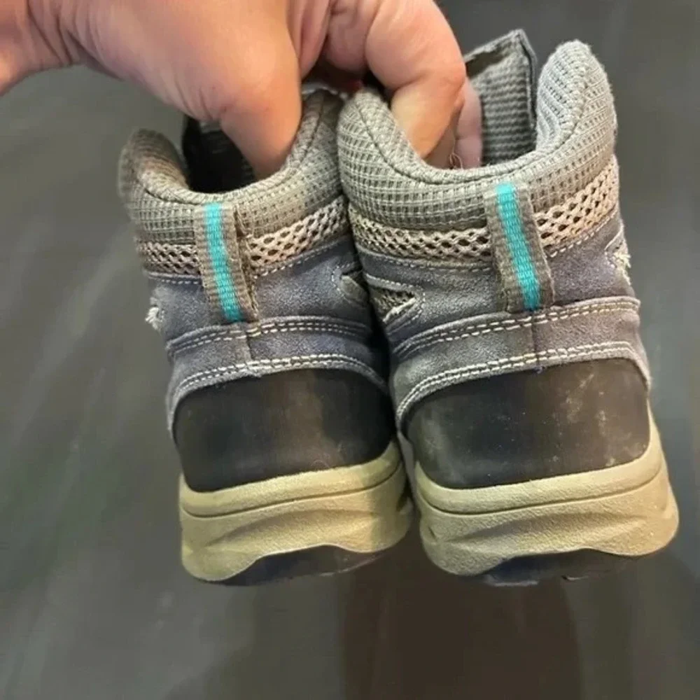 Vasque Breeze 2.0 Kids Size 4 M UltraDry Waterproof Hiking Boots Gray Teal